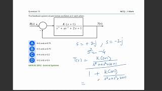 GATE 2012|ECE PYQ|CONTROL SYSTEM|STABILITY ANALYSIS|STEP-BY- STEP SOLUTION|15