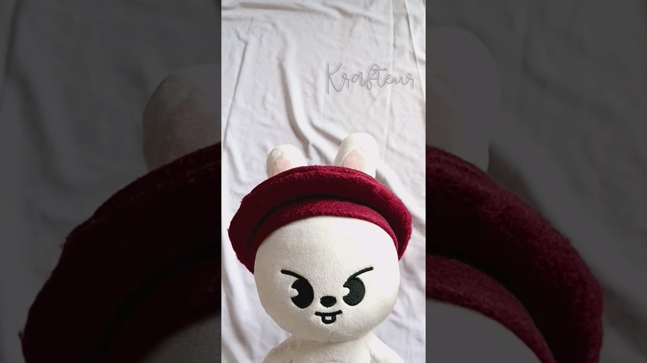 [DIY] Beret Hat for Skzoo/20 cm Kpop Doll Plushies