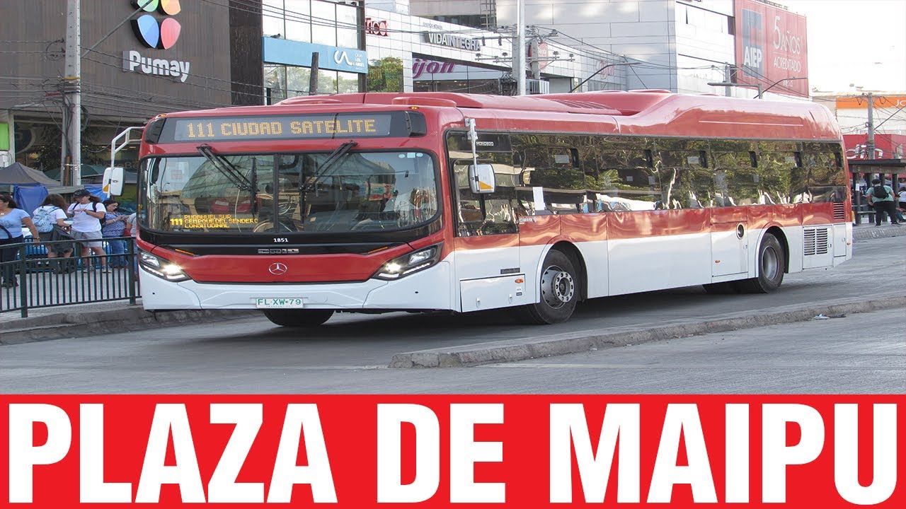 Movimiento de Buses en Plaza de Maipu