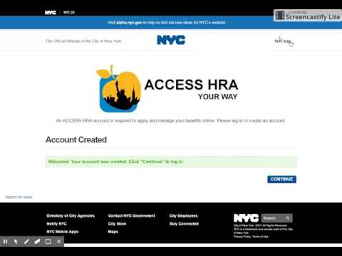 ACCESS HRA Create Account