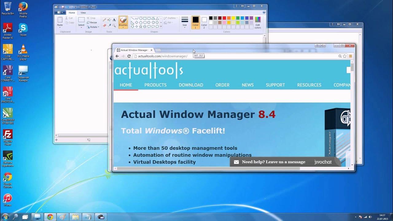 Windows 7 snap. Windows 7 snap