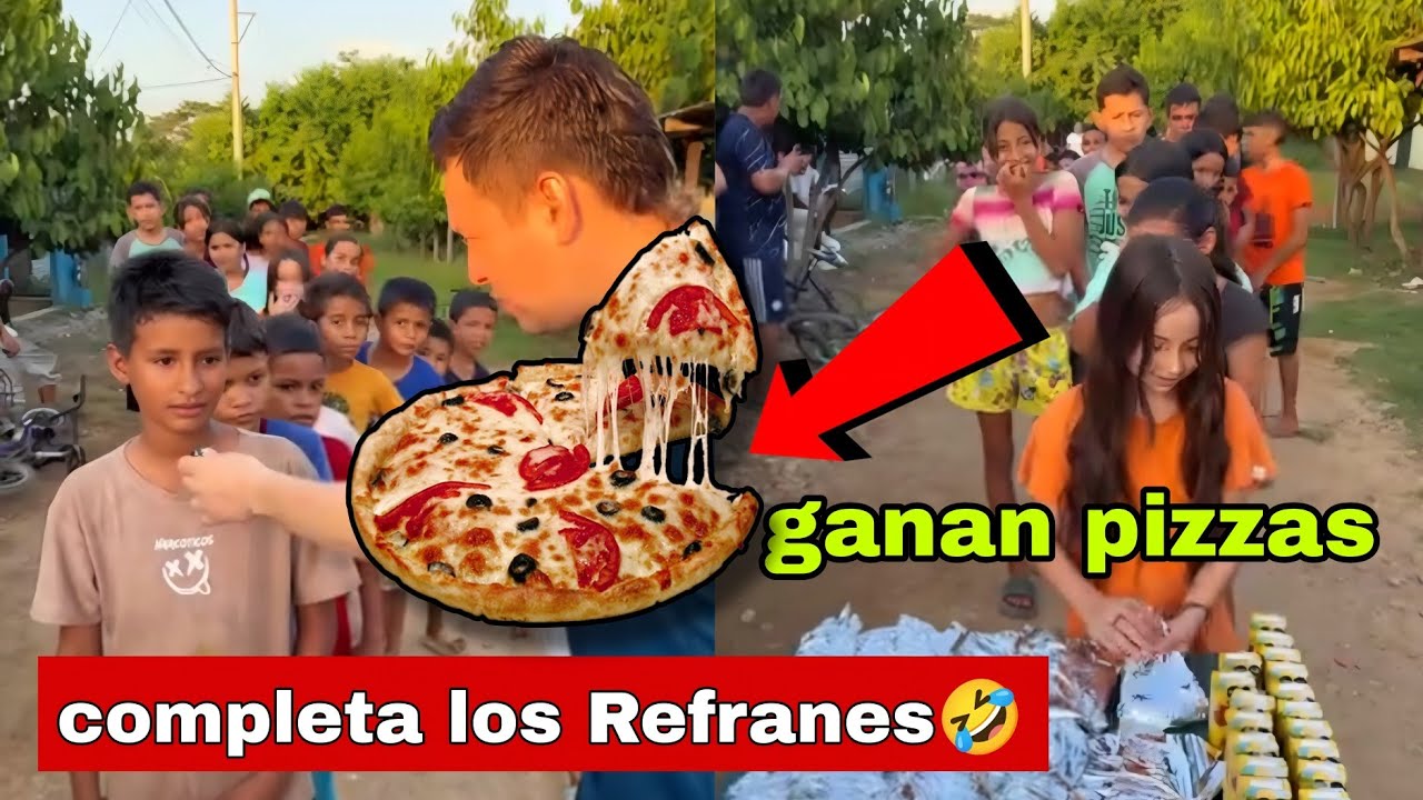 ✅😱Niños completan los Refranes y gana pizzas🤯🍕