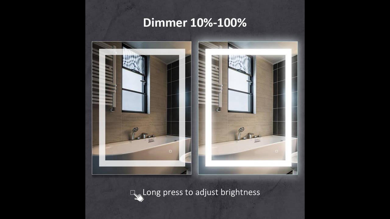 Hauschen LED Bathroom Mirror Good packaging, simple installation - YouTube