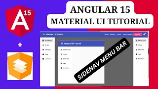 Sidenav menu bar in angular using material UI components  | |Angular 15 -  Material UI Tutorial