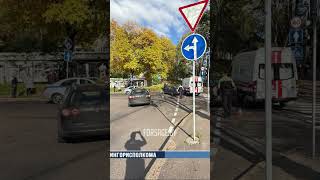 В Минске Renault опрокинулся после столкновения с Volkswagen на перекрёстке #forsage_by #дтп #гаи