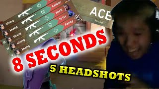 8 Seconds+5 HEADSHOTS=INSTANT ACE! Valorant Best Plays and Funny Moments! #61