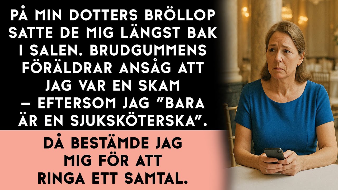 Brudgummens föräldrar förödmjukade mig på min dotters bröllop… men ett enda samtal förändrade allt