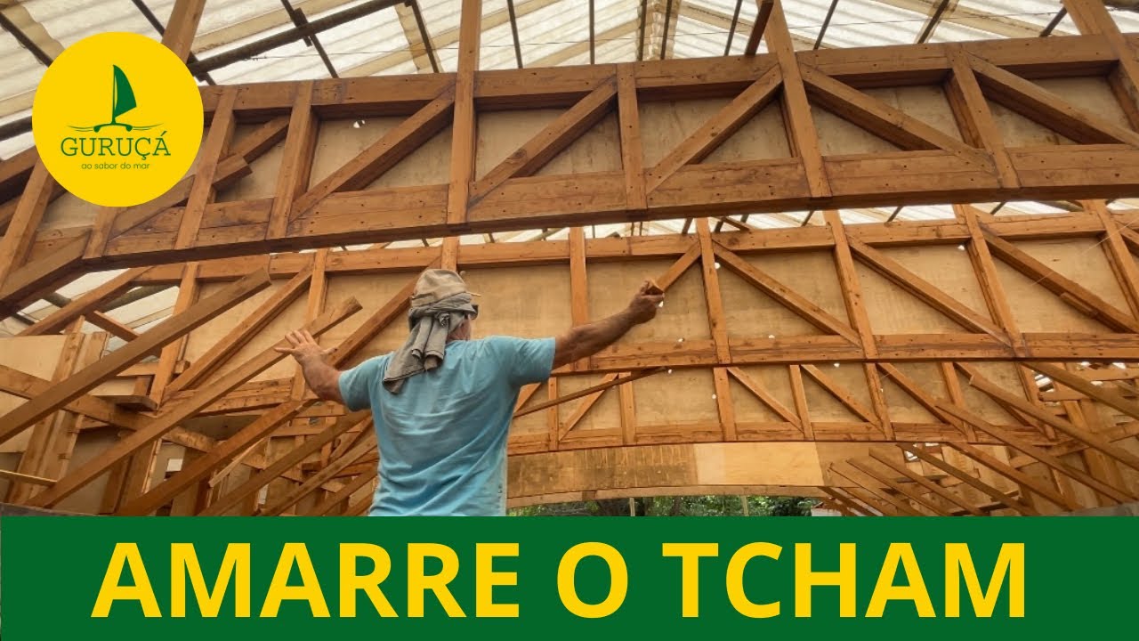 ⁣221| AMARRE O TCHAM - Construção de veleiro catamarã em madeira