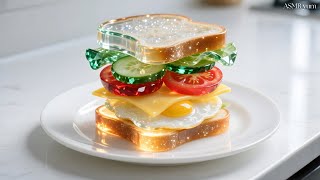 Making a Glass Sandwich β Satisfying ASMR Cooking Illusion π₯ͺβ¨