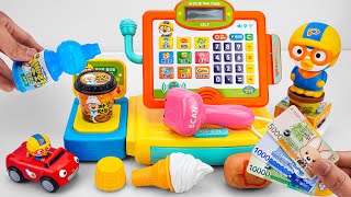 [Toy ASMR] Pororo Cash Register Set 💛 Satisfying Unboxing ASMR | No talking 💛 뽀로로 장난감 💸 screenshot 4