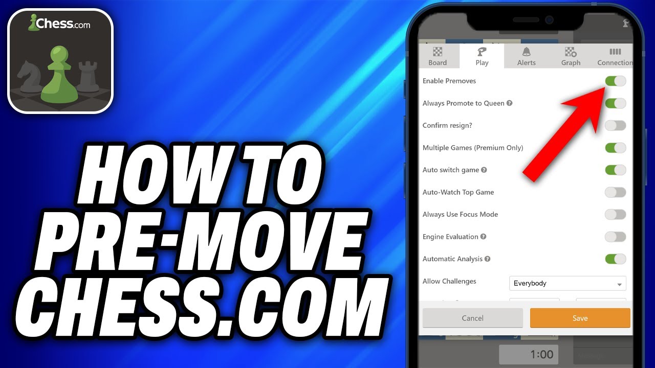 How To Pre move Chess.com - Easy Fix - YouTube