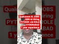 Qualcomm AI Jobs 2026 🔥 AI QA Engineer Hiring | Hyderabad