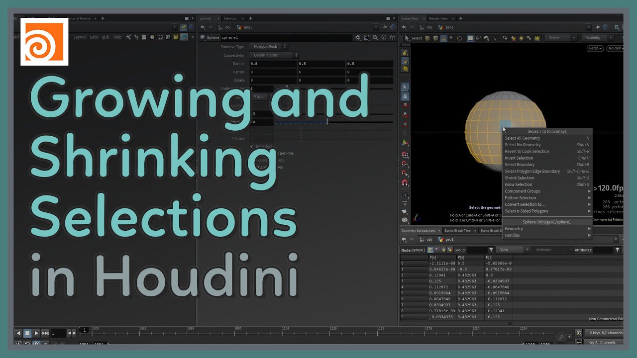 #90 Growing and Shrinking Selections in Houdini - YouTube