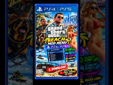 GTA 5 ONLINE BEACH MOD MENU 🔥 PS4/PS5 (DOWNLOAD)