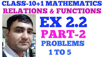 EX 2.2 PART-2 CLASS 11 || RELATIONS & FUNCTIONS ||  CLASS 11 NCERT MATHS SOLUTION.