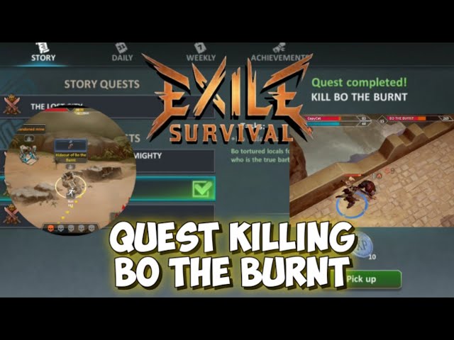 Exile Survival Quest Killing Bo The Burnt With