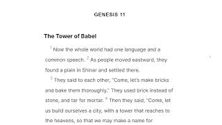 Genesis 11 - ESV - Bible Before Breakfast