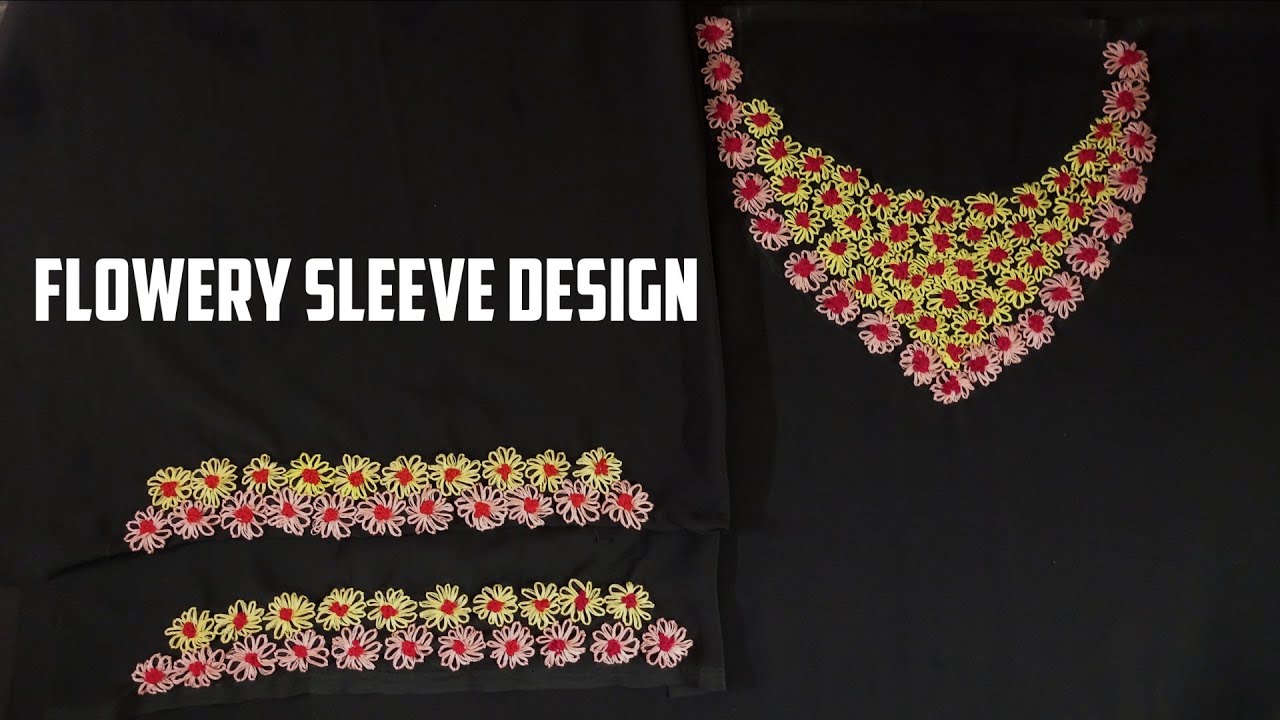 Flowery Sleeve Designs Malayalam Neelambari designs YouTube