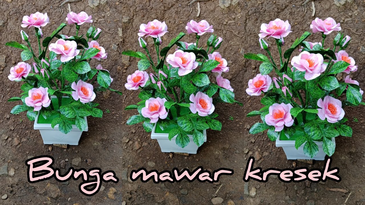 Bunga mawar dari plastik kresek || roses made of plastic