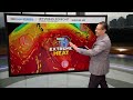 Triple digit heat arrives before rain over the next few days