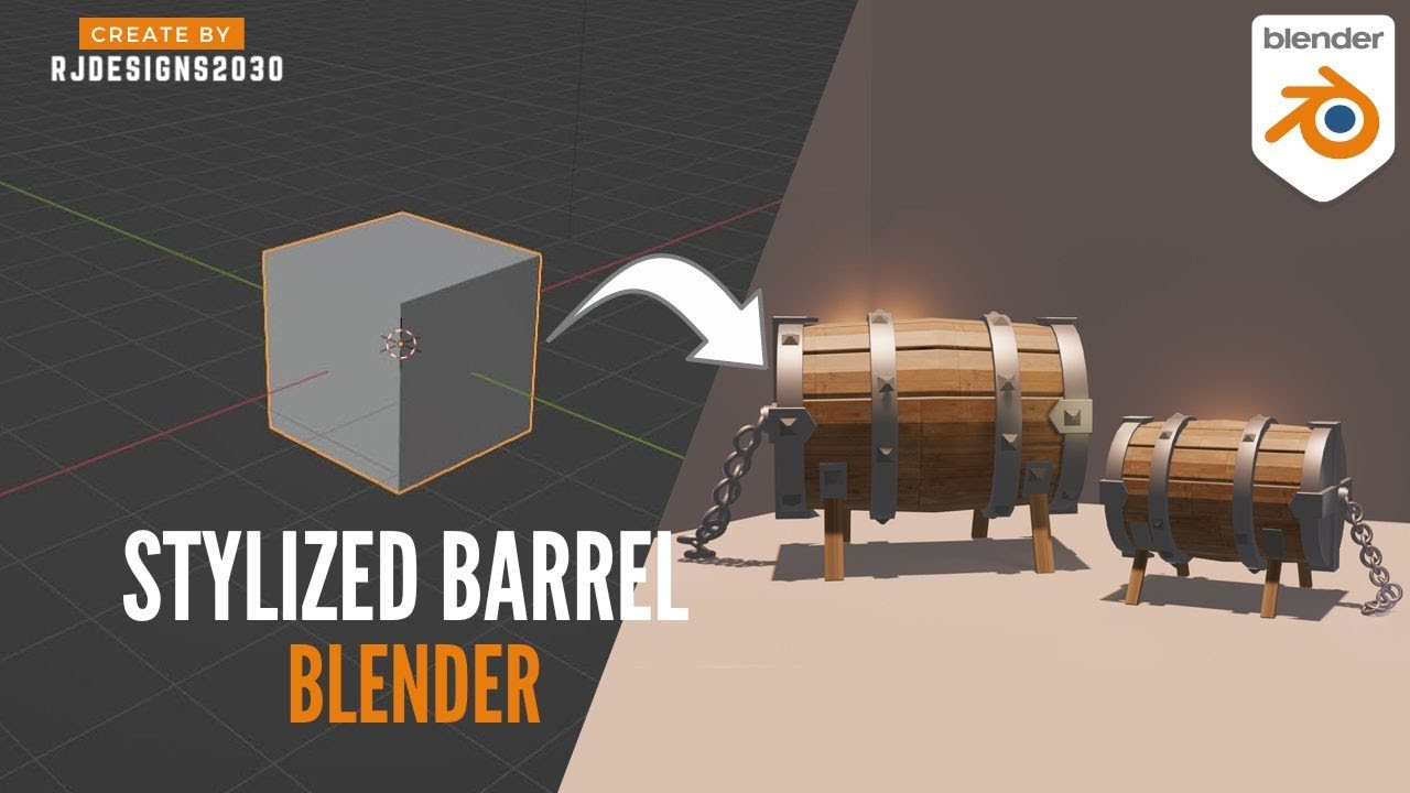 "Making a 3D Barrel in Blender "#blender #18 - YouTube