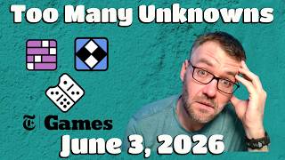 Too Many Unknowns - Connections, Mini & Pips - Wednesday 06/03/26