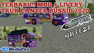 TERBARU!! MOD&LIVERY TRUK CANTER NAFAEZZA BUSSID 2020||SPESIAL HARI RAYA IDUL FITRI||LINK MEDIAFIRE