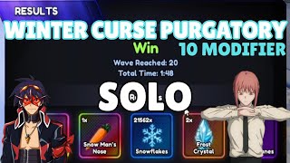 HOW TO SOLO PURGATORY 10/10 CURSES WINTER CURSE in ANIME LAST STAND