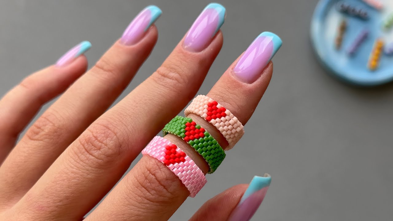How to make a beaded heart ring (odd count peyote stitch)