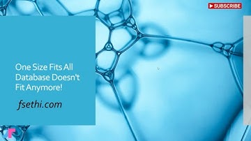 Fit For Role Purpose built Databases for modern applications!