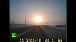  ᴴᴰ Meteor dash cam - Amazing video of Russian meteorite ripping through skies