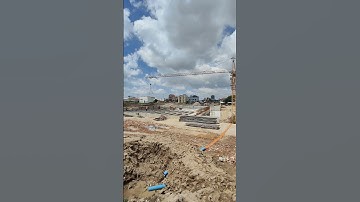 Tower crane support reinforcement bar work for Bridge beam