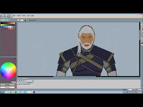 Pixel art - Time lapse - Witcher Gerald (for Lukas)
