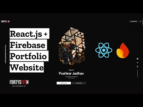 An Aesthetic Portfolio Website (React.JS | Tailwind | Firebase)