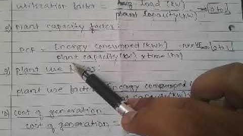 Important terms related to Power Plants | Lecture 4 |  Prof. P. S. Gadhave