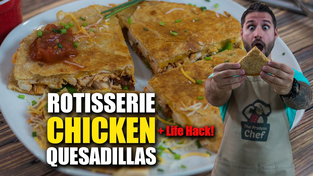 QUICK MEAL Rotisserie CHICKEN Quesadillas Recipe YouTube