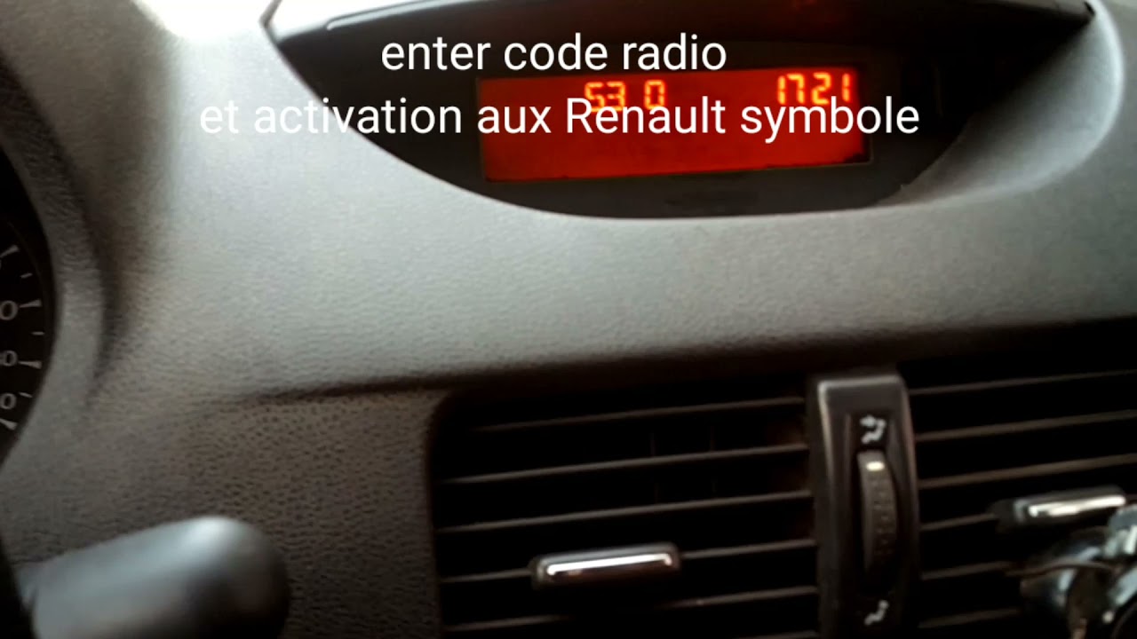 coment entré code radio symbole et activer le aux