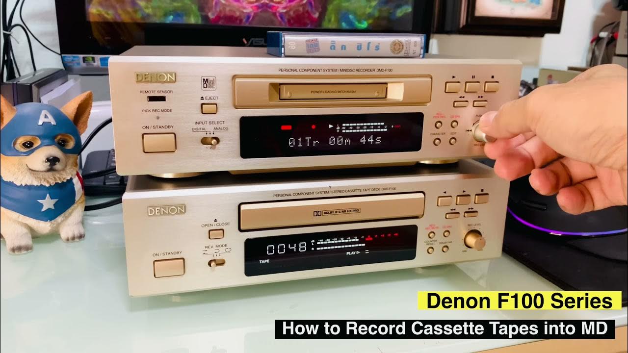 How to Record Cassette Tapes into MD Denon F100 YouTube
