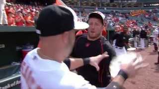 Steve Pearce Gets Pied After Hitting A Go-Ahead Two-Run Homer