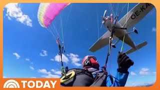 Video: Paraglider Gets Clipped by Airplane Over the Austrian Alps