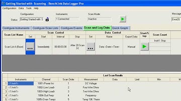 BenchLink Data Logger Pro, Basic Scan w/ Keysight 34980A Switch/Measure Unit