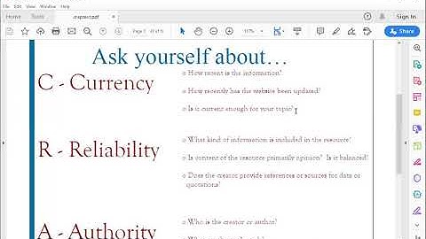 Information Credibility- CRAP Test, part 1