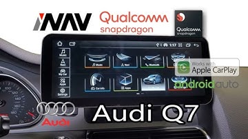 INAV Qualcomm Android screen 2012 AUDI Q7 PopOut Navigation backup camera Apple CarPlay Android Auto