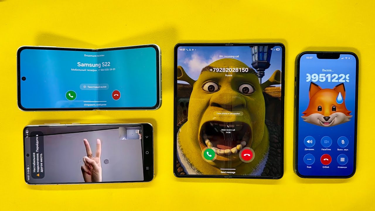 Incoming Call vs Video WhatsApp Call Samsung Z Flip3, Samsung Z Fold3, IPhone 13, Samsung S21