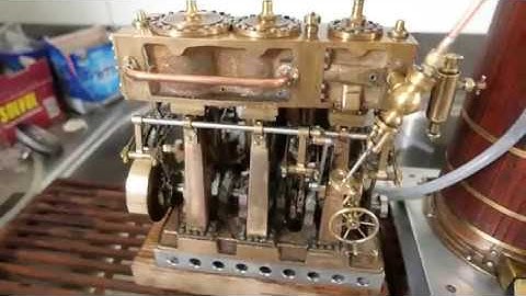 Triple Expansion Model Engine on Steam 1 of 2