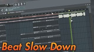FL Studio 12 - Quick Tips - How to make a Beat Slow Down
