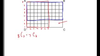 Application of Combinations - A Difficult Counting Rectangles Problem
