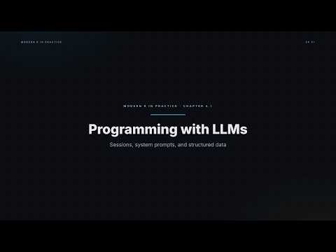 Modern R in Practice · E21 — Programming with LLMs: Sessions, Prompts, and Structured Data