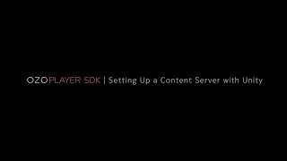 OZO Player SDK: Setting Up a Content Server with Unity screenshot 5