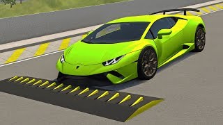 Hugh Speed Spike Strips Crashes #2 - BeamNG Drive Crash Compilation